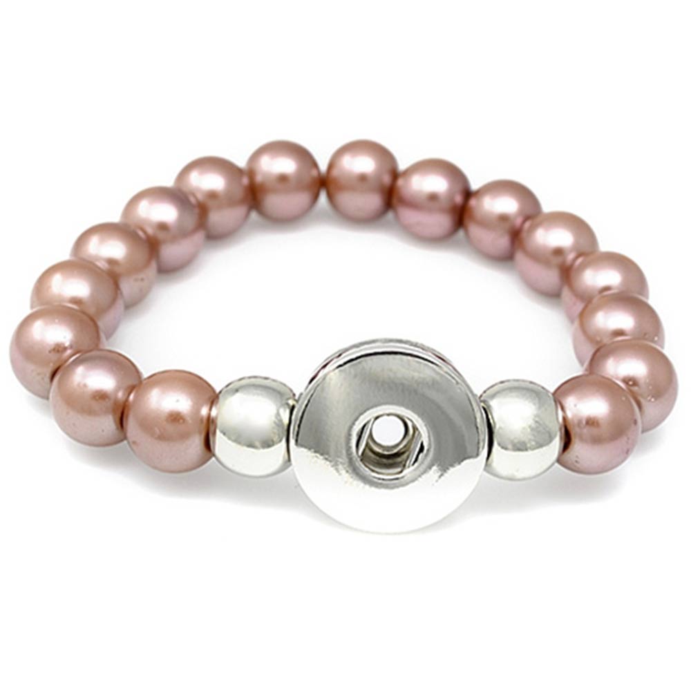 Bead 1 Snap Bracelet - Champagne
