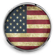 Custom Snap Jewelry American Flag Snap - Vintage Ginger Charm Magnolia Vine Button by SnapAccents