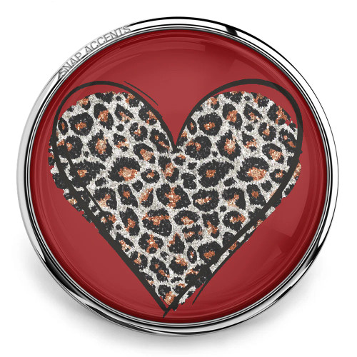 Ginger Snaps Family Tree Heart Charm - Interchangeable Snap Jewelry For Necklace & Bracelet