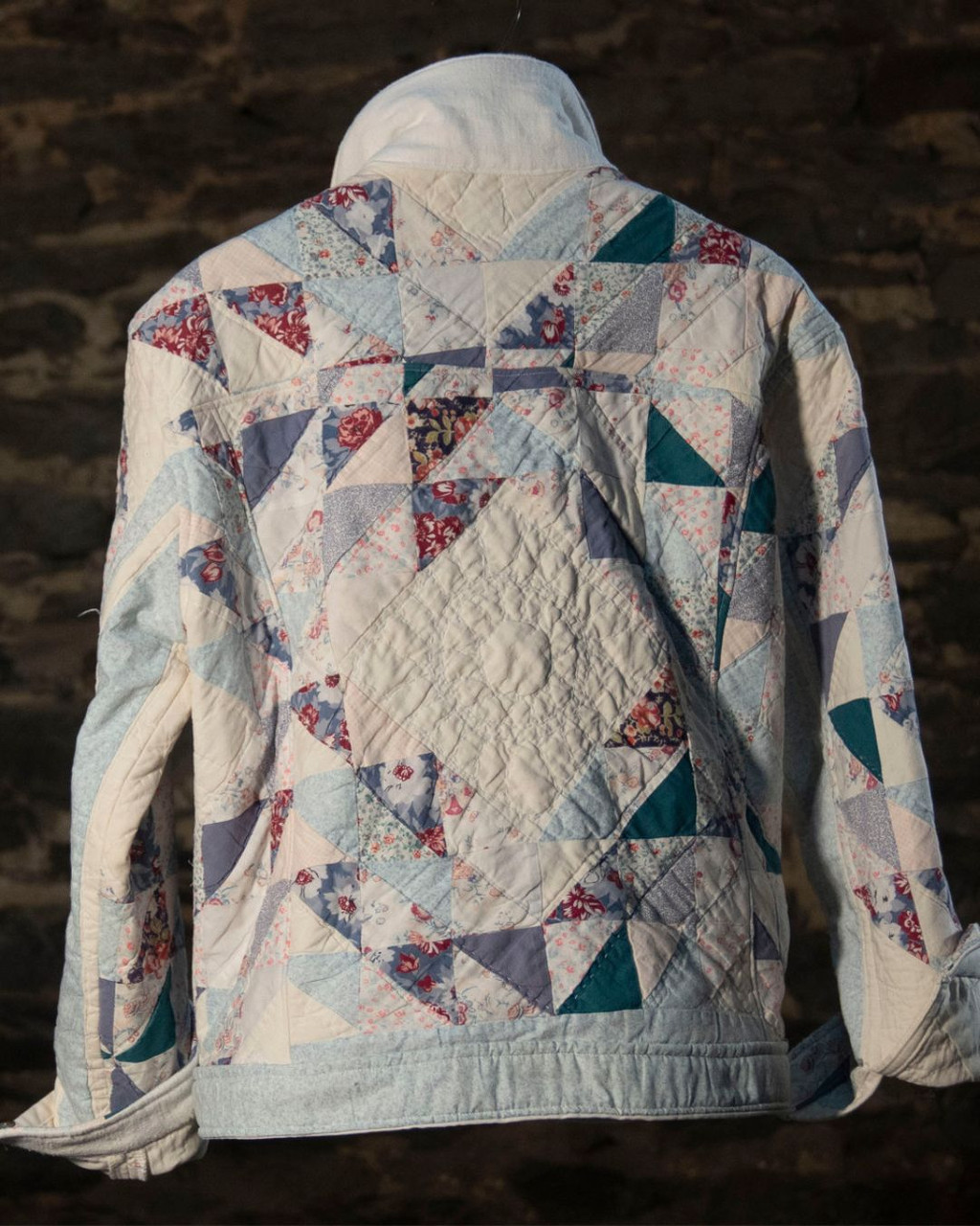Unisex Floral & White Quilted Jacket