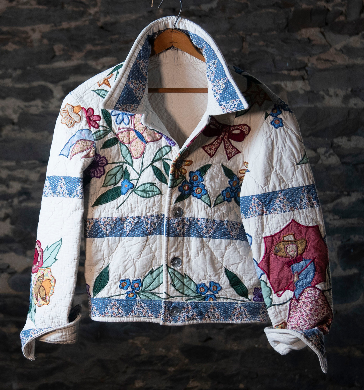 Vintage Embroidered Quilt Jacket