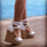 Philadelphia Lace-Up Espadrille Heel 