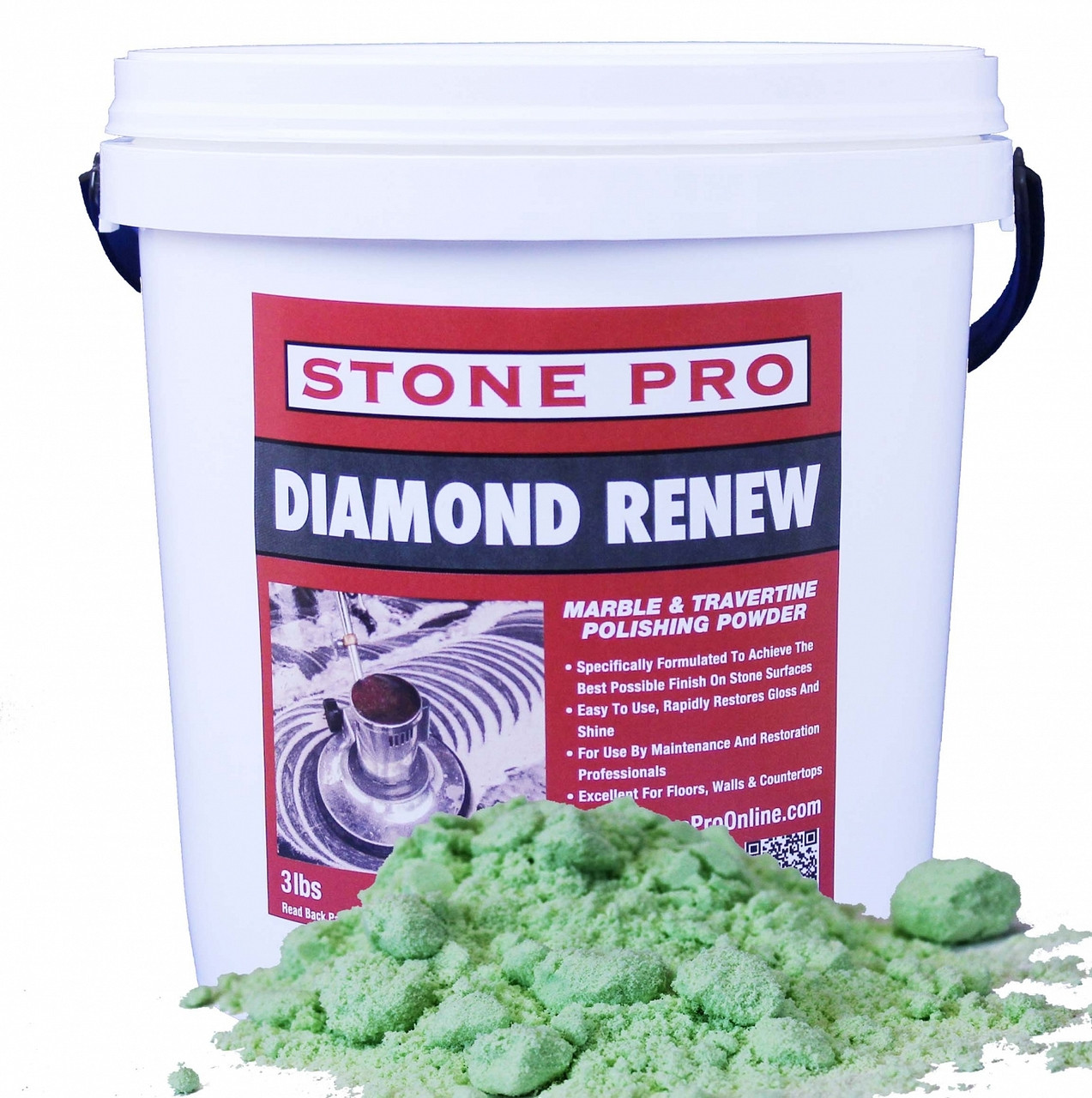 Stone Pro Polvo de pulido Diamond Renew (3 libras) (para pulir mármol,  travertino y piedra caliza)