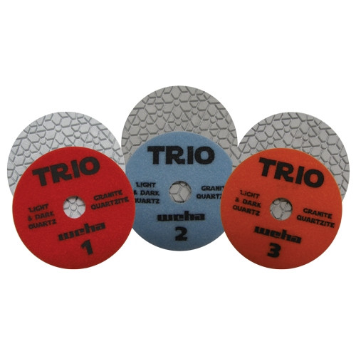 Weha Trilogy Diamond Polishing Pads for Stone - Diamond Impregnated Pads