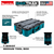 Caja de herramientas mediana Makita MAKTRAK Los accesorios incluyen bandejas poco profundas y bandejas profundas