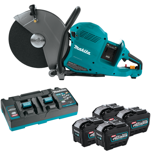 Makita GEC01PL4 14 Power Cutting Kit - includes four batteries, rapid  optimal dual charger and Makita GEC01 Power Cutter.
