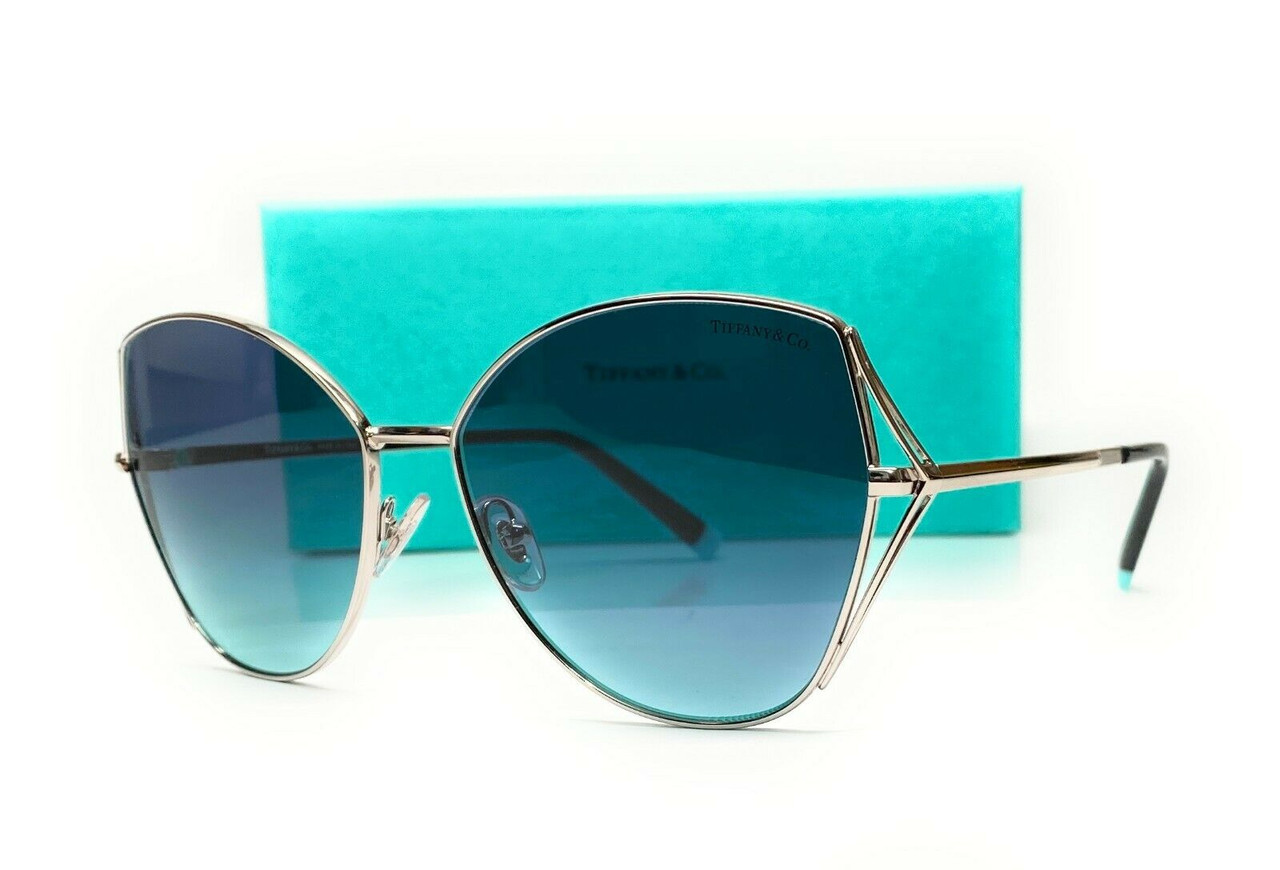 Tiffany & Co. TF3082 58 Gradient Blue Mirror Silver & Pale Gold Sunglasses  | Sunglass Hut USA