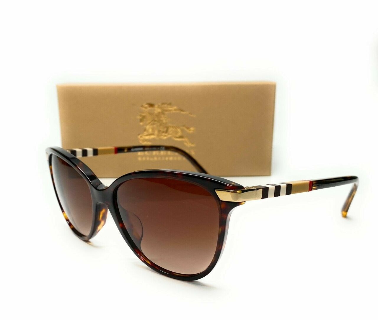 Burberry BE4216 300213 Dark Havana Brown Gradient Women Sunglasses 57mm -  EYECAREBOUTIQUE