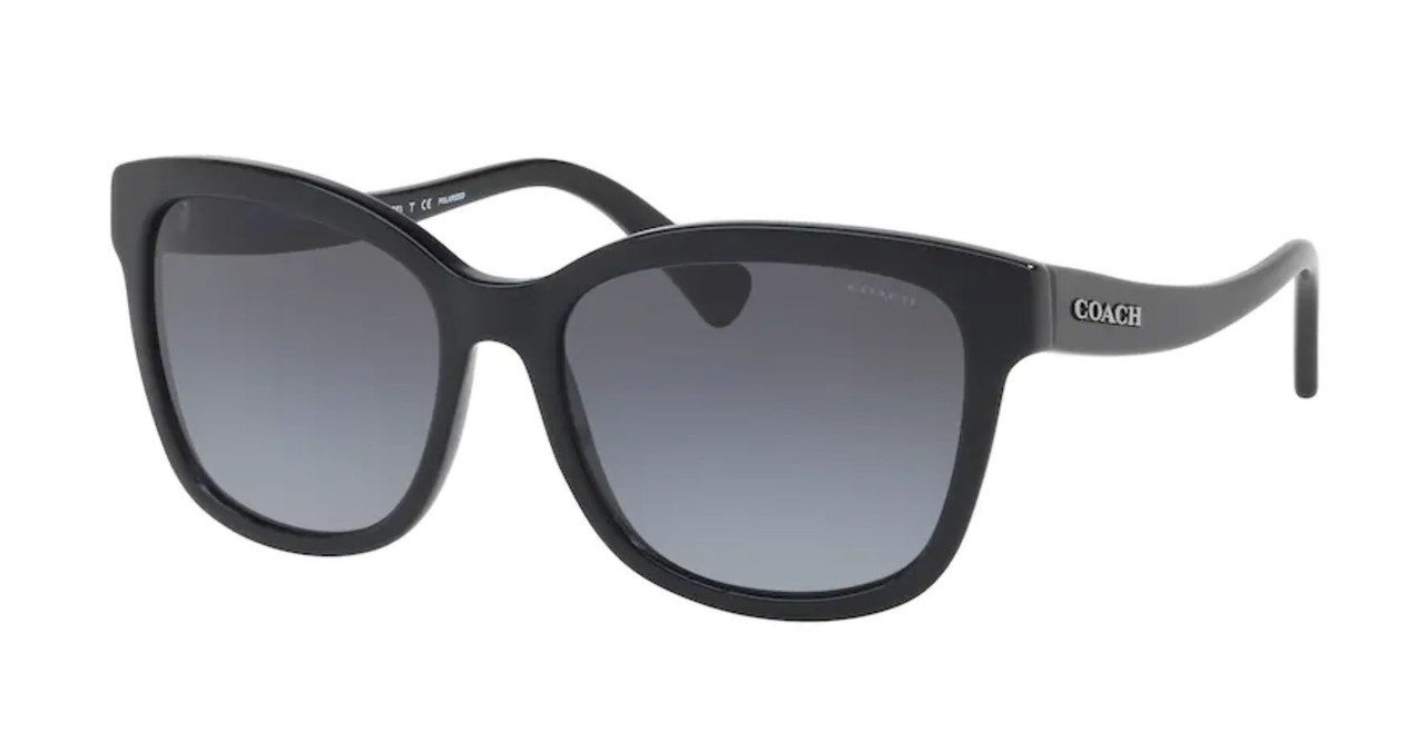 COACH HC8219 5002T3 Black Square 56 mm Women's Polarized Sunglasses