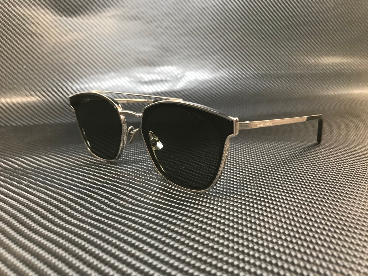Square Frame Metal Sunglasses in Silver - Saint Laurent