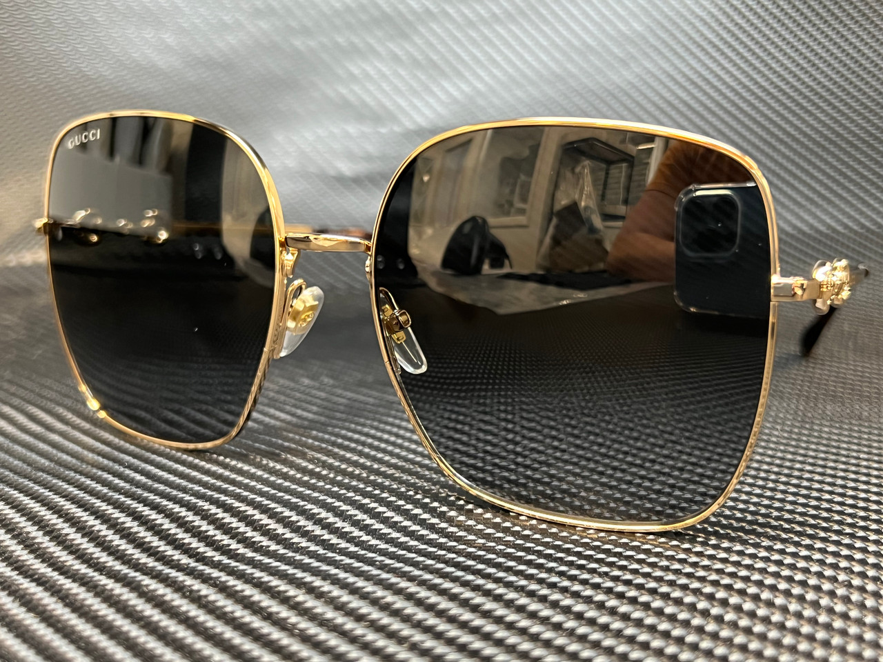 Gucci GG0879S 61 Brown & Gold Sunglasses