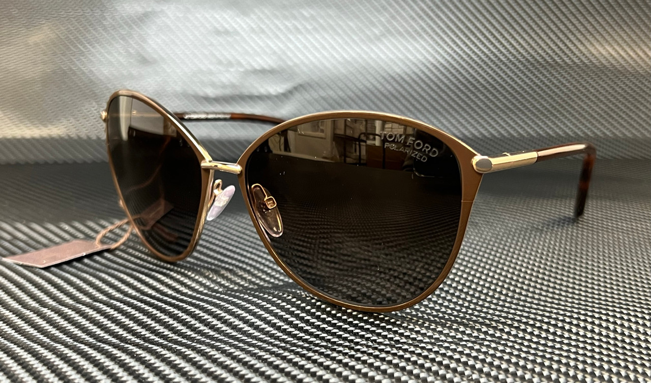 TOM Penelope FT0320 Gold Grad Brown Polarized Women's 59 mm Sunglasses