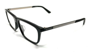 GUCCI GG0696OA 001 Rectangle Square Black Men's Eyeglasses Frame 55 mm