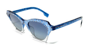 BURBERRY BE4283 37724L Blue Glitter Women's Authentic Square Sunglasses 49 mm