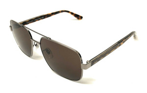 GUCCI GG0529S 002 Aviator Ruthenium Havana Brown Men's Sunglasses 60 mm