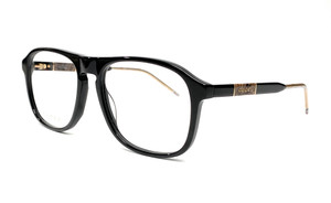 GUCCI GG0844O 001 Black Square Rectangle Men's Eyeglasses 55 mm