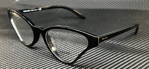 PRADA PR 06XVF 1AB1O1 Black Cat Eye Women's 56 mm Eyeglasses