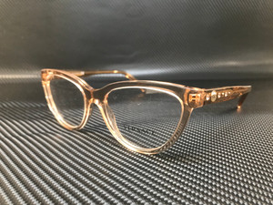 VERSACE VE3264B 5241 Transparent Brown Cat Eye Women's 53 mm Eyeglasses