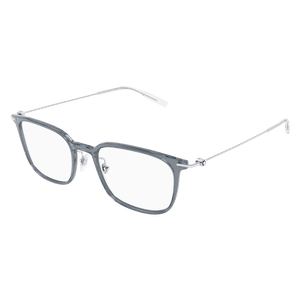 MONT BLANC MB0100O 001 Grey Rectangle Men's 52 mm Eyeglasses