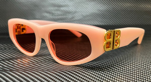 BALENCIAGA BB0095S 003 Pink Rectangle Oval Women's 53 mm Sunglasses