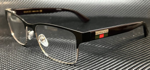 GUCCI GG0750O 001 Black Rectangle Square Men's 56 mm Eyeglasses