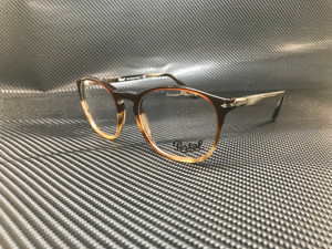 PERSOL PO3007V 1136 Brown Striped Men's Square 52 mm Eyeglasses