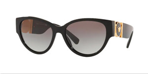 VERSACE VE4368 GB1 11 Black Cat Eye Women's Polarized 56 mm Sunglasses