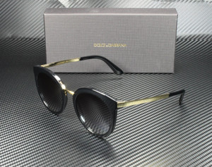 DOLCE & GABBANA DG4268 501 8G Black Round Women's 52 mm Sunglasses