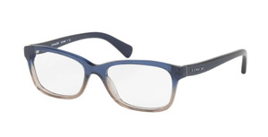 COACH HC6089 5474 Blue Beige Rectangle Women's 51 mm Eyeglasses