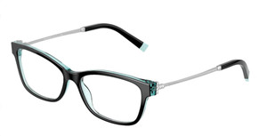 TIFFANY TF2204 8285 Black On Crystal Rectangle Women's 52 mm Eyeglasses