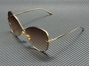 TOM FORD Nickie FT0842 28F Shiny Rose Gold Oval Women's 66 mm Sunglasses