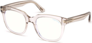 TOM FORD FT5537-B 072 Light Pink Square Women's 52 mm Eyeglasses