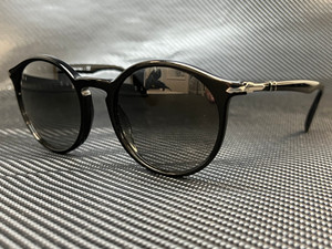 PERSOL PO3214S 95 71 Black Round Men's 53 mm Sunglasses