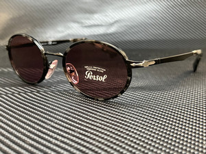 PERSOL PO2457S 10784R Black Oval Men's 52 mm Sunglasses
