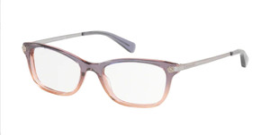 COACH HC6142 5554 Violet Pink Glitter Rectangle Women's 51 mm Eyeglasses