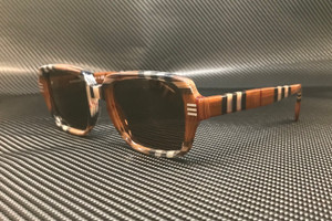 BURBERRY BE4349 396673 Brown Rectangle 51 mm Men's Sunglasses