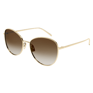 SAINT LAURENT SL 486 003 Gold Round 57 mm Women's Sunglasses