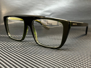 GUCCI GG1040O 003 Black/Green Square 56 mm Men's Eyeglasses