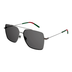 GUCCI GG1053SK 001 Ruthenium Square 61 mm Men's Sunglasses
