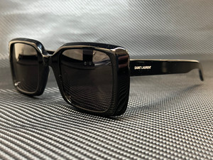 SAINT LAURENT SL 497 001 Black Rectangle 51 mm Women's Sunglasses