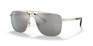 VERSACE VE2238 12526G Pale Gold Rectangle 61 mm Men's Sunglasses