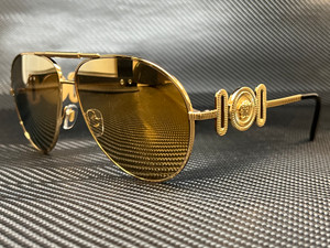 VERSACE VE2249 10027P Gold Pilot 65 mm Unisex Sunglasses