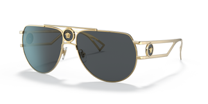 VERSACE VE2225 100287 Gold Pilot Aviator 60 mm Men's Sunglasses