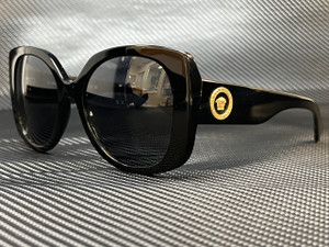 VERSACE VE4387F GB1 87 Black Grey Women's Sunglasses 56 mm