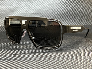 DOLCE & GABBANA DG2270 327687 Matte Black Square 57 mm Men's Sunglasses