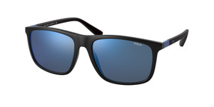 POLO RALPH LAUREN PH4175 528455 Matte Black Pillow 57 mm Men's Sunglasses