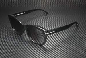 TOM FORD Lauren-02 FT0614 01H Black Grad Polarized 52mm Women's Sunglasses