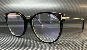 TOM FORD FT5770-B 001 Black Gold Blue Block Women's 54 mm Eyeglasses