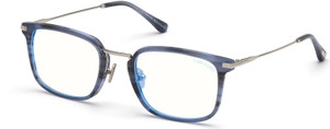 TOM FORD FT5747-D-B 055 Blue Havana Blue Block Men's 54 mm Eyeglasses