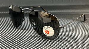 RAY BAN RB3025 002 48 Black Aviator 58 mm Unisex Polarized Sunglasses